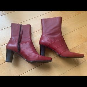 Brand new Liz Claiborne red leather boots